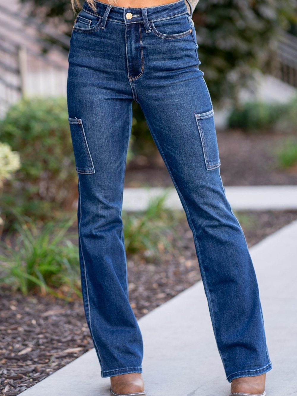 Judy Blue Ryker High-Rise Cargo Boot Cut Jeans